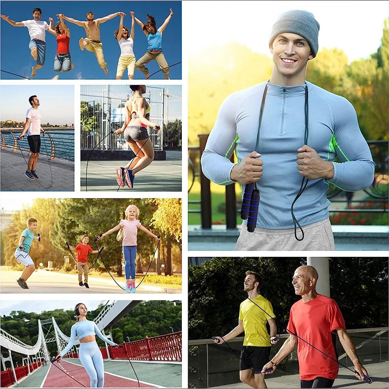 Ball Bearings Adjustable Tangle Free Speed Wire Jump Rope Workout  Slim Body Fitness Rope With Foam 4