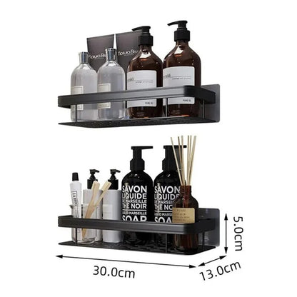 Bathroom Storage Organizer  Wall Mounted Shower Shelf For Shampoo Soap  Makeup  No Tools Needed Spa 4