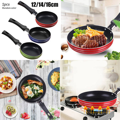 12cm14cm16cm Mini Frying Pan NonStick Steel Frypan Pot Saucepan Random Color For Cookware Kitchen C 3