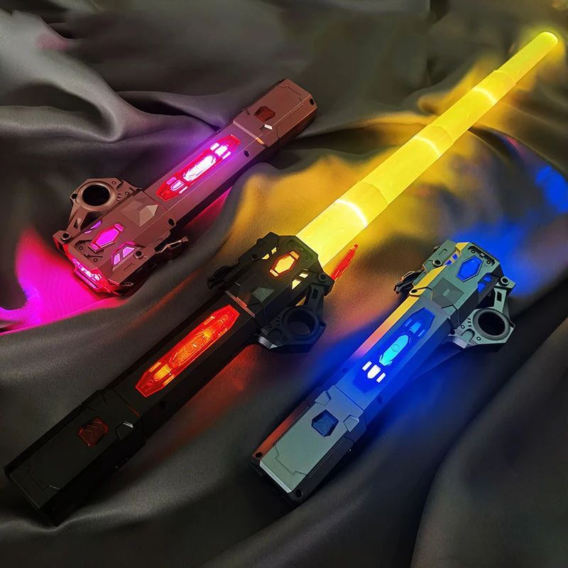 Telescopic Music Laser Sword Colorful Glowing Light Sword Toy With Rotating Decompression For Kids  3