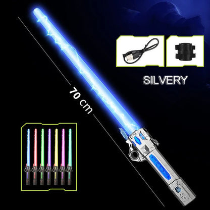 Telescopic Music Laser Sword Colorful Glowing Light Sword Toy With Rotating Decompression For Kids  8