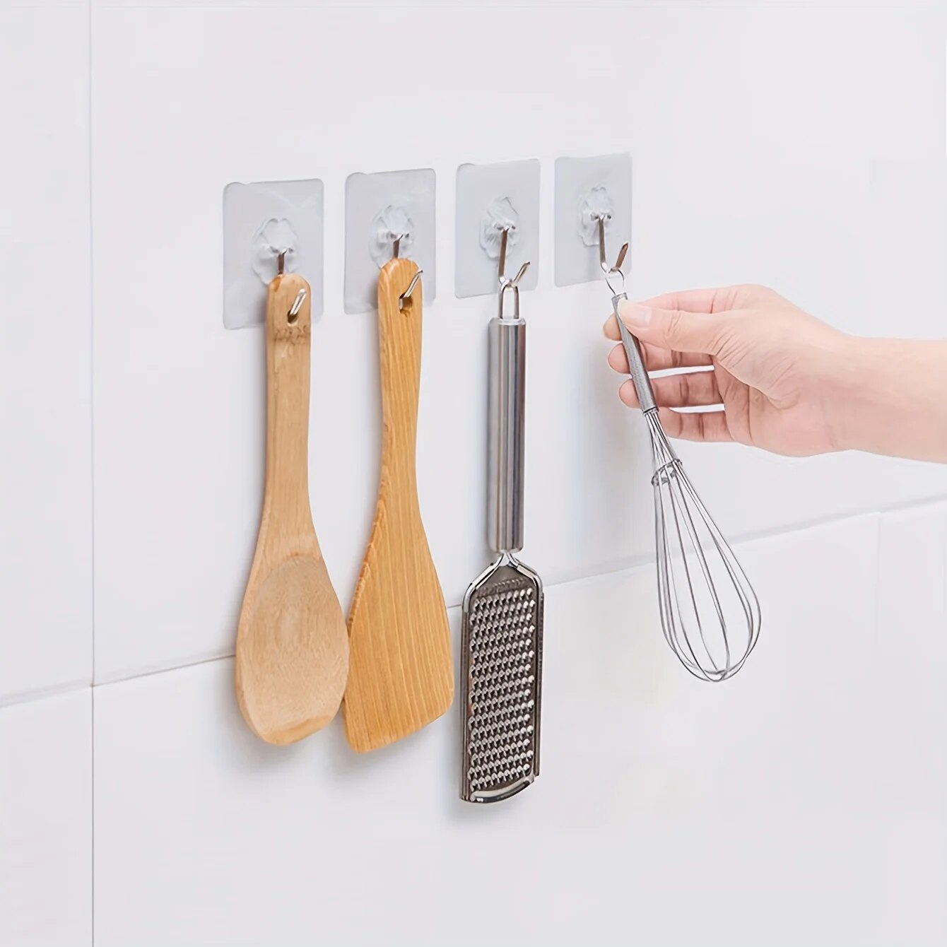 Invisible Wall Mount Hooks 30 PackHeavy Duty Adhesive Hooks For Hanging Decor Keys Towels No DrillN 3