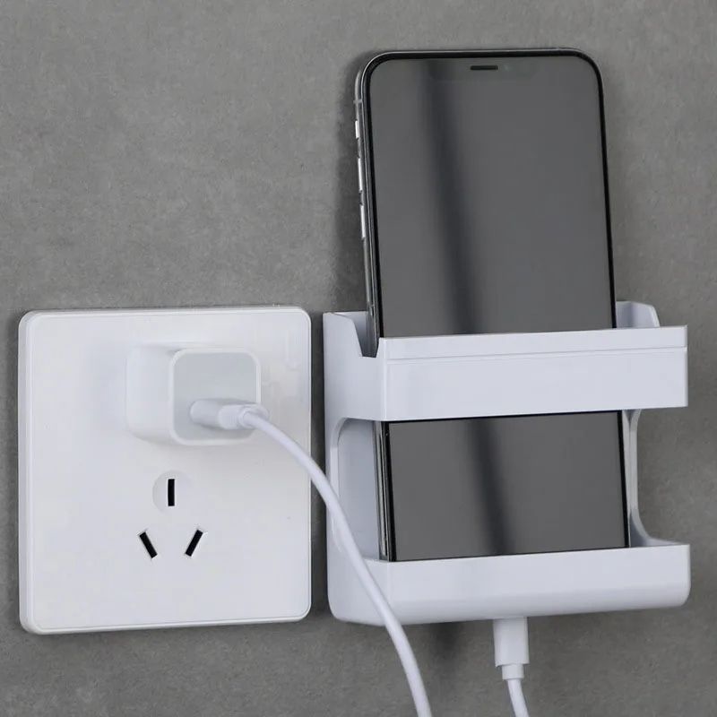 Multifunctional Wallmounted Organizer For Remote Controls  Mobile Phones Adhesive PunchFree Storage 1