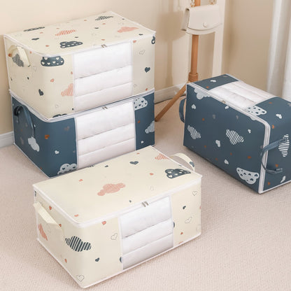 Large Capacity Storage Bag for Clothes & Blankets – Reinforced Handle & Sturdy Zipper