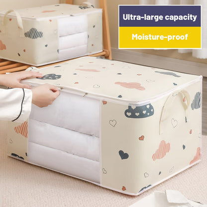 Large Capacity Storage Bag For Clothes  Blankets  Reinforced Handle  Sturdy Zipper 1