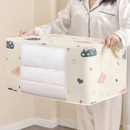 Large Capacity Storage Bag For Clothes  Blankets  Reinforced Handle  Sturdy Zipper 2