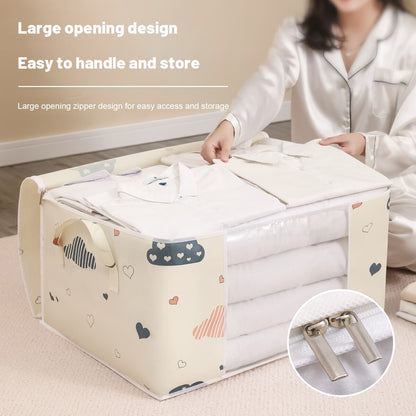Large Capacity Storage Bag For Clothes  Blankets  Reinforced Handle  Sturdy Zipper 3