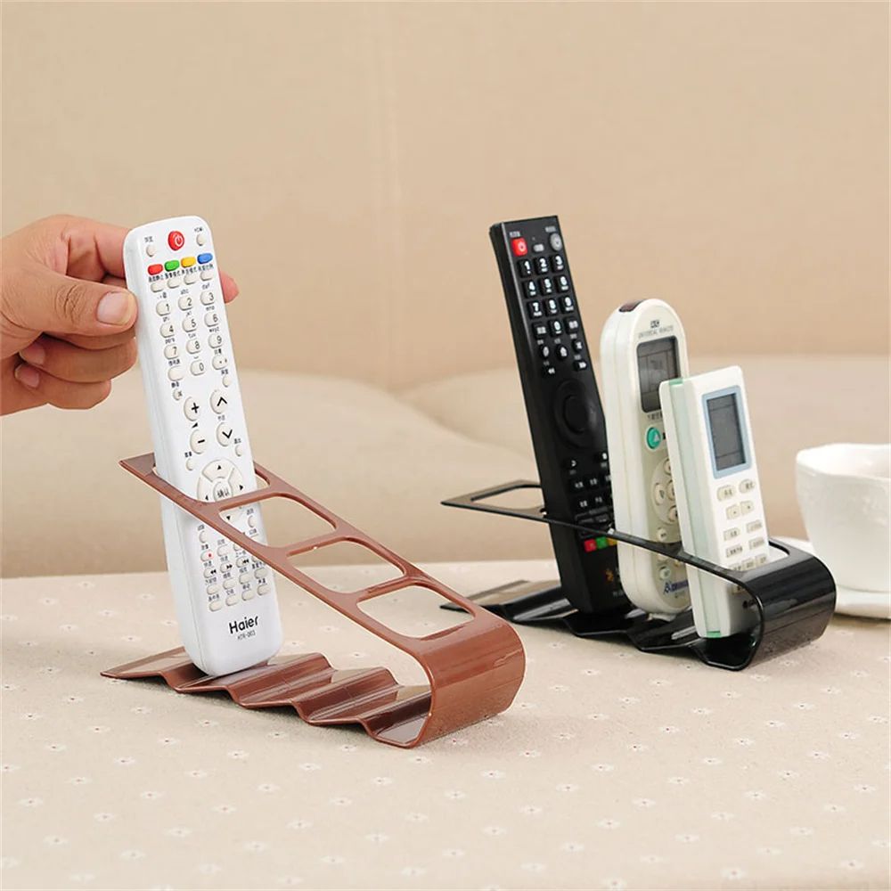 Remote Control Storage Rack, Modern Desktop Bracket for TV, AC Remotes, and Gadgets in Home or Office Use