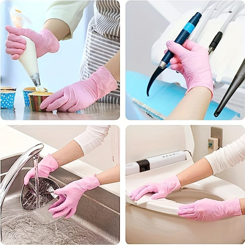 Disposable Nitrile Gloves Waterproof Anti Static  Durable For Kitchen Cooking  Cleaning 5