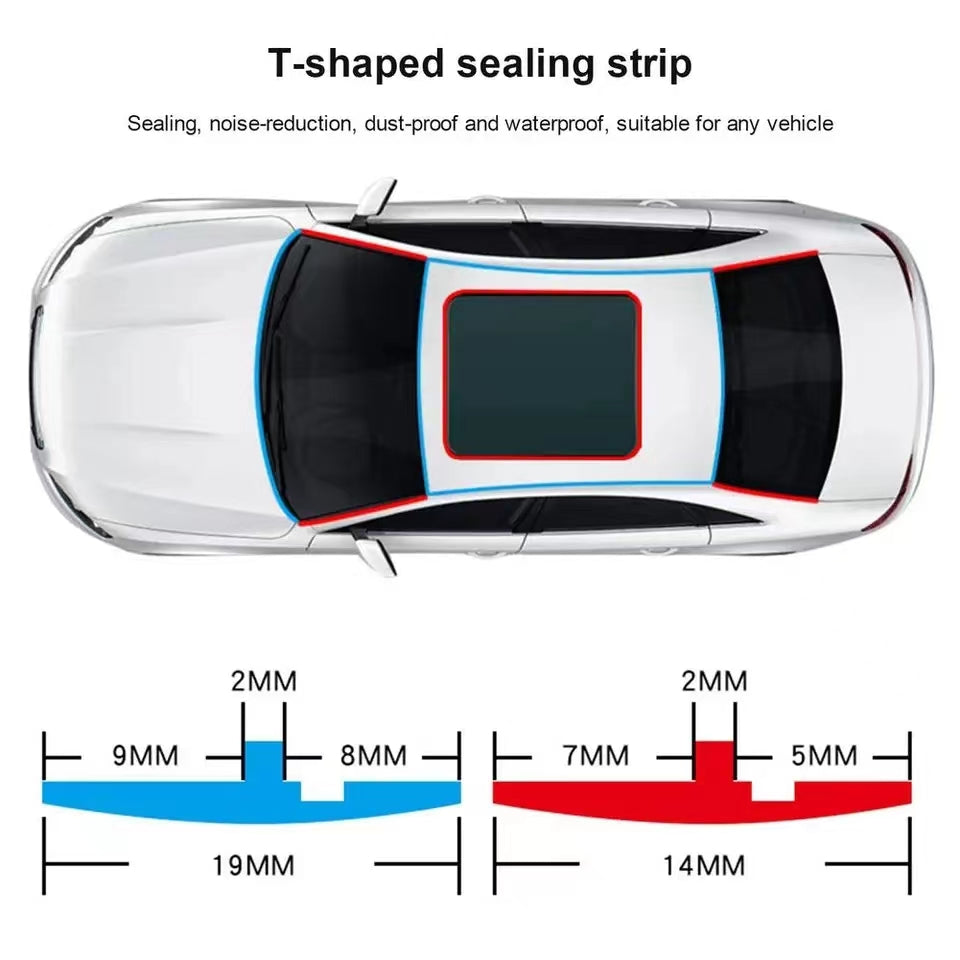 Auto Roof & Windshield Edge Sealing Strips – Durable Car Sealant for Window Seals & Soundproofing