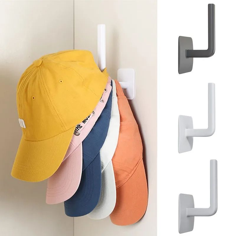 Hat Rack for Baseball Caps, Adhesive Wall Hooks, No Drilling Cap Organizer for Door & Closet