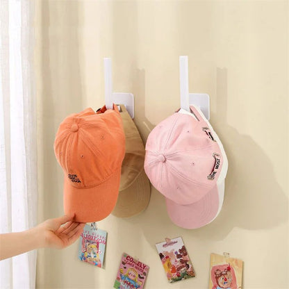 Hat Rack For Baseball Caps Adhesive Wall Hooks No Drilling Cap Organizer For Door  Closet 3