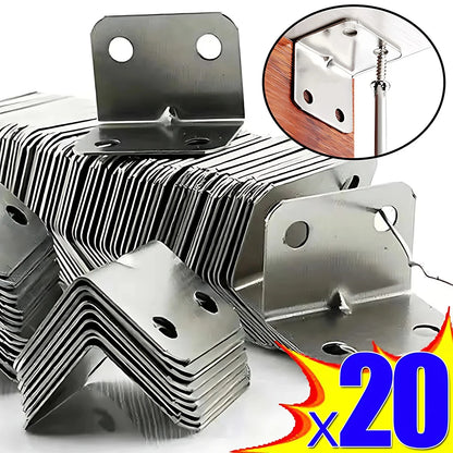 Stainless Steel 90 Degree Angle Iron Plate Bracket Heavy Duty Corner Connector For Tables Chairs  C 1