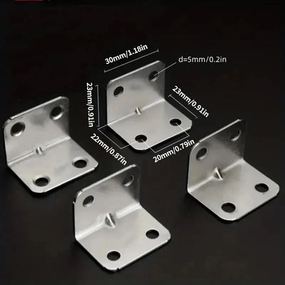 Stainless Steel 90 Degree Angle Iron Plate Bracket Heavy Duty Corner Connector For Tables Chairs  C 5