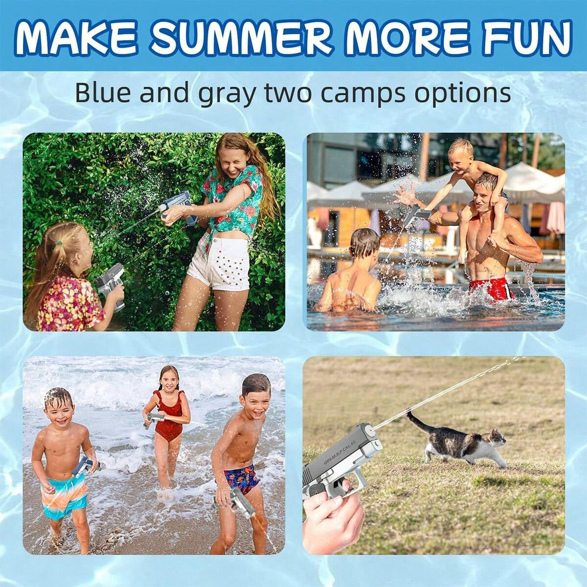 Water Blaster Guns Set Long Range Shooting Water Pistols For Backyard GamesPool Parties  Beach FunD 5