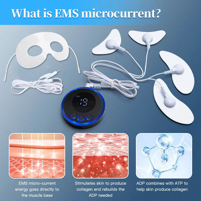 Microcurrent EMS Face Massager  Facial Lifting  Skin Care Tool For Dark Circles  Wrinkles 4