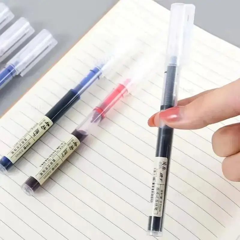 Straight Liquid Gel Pens QuickDrying LargeCapacity 05mm Ink For School  Office Writing 4