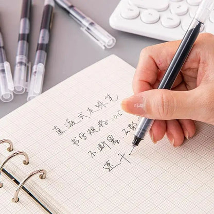Straight Liquid Gel Pens QuickDrying LargeCapacity 05mm Ink For School  Office Writing 5