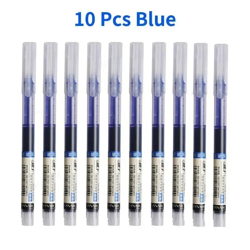 Straight Liquid Gel Pens QuickDrying LargeCapacity 05mm Ink For School  Office Writing 7
