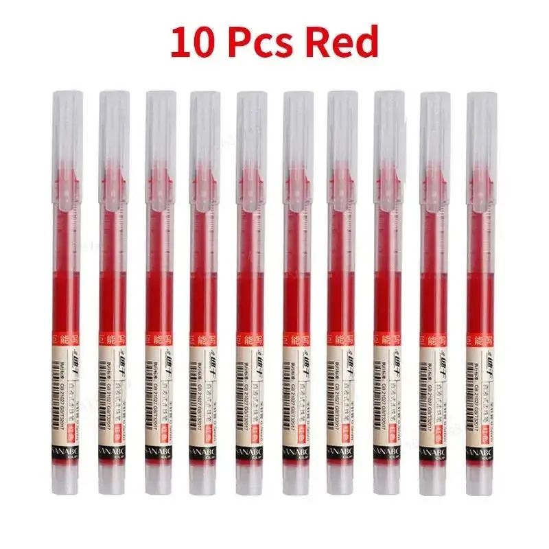Straight Liquid Gel Pens QuickDrying LargeCapacity 05mm Ink For School  Office Writing 8