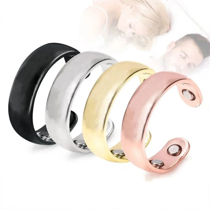 Anti Snoring Device Ring Magnetic Therapy Acupressure Sleep Aid Adjustable Finger Ring For Natural  1