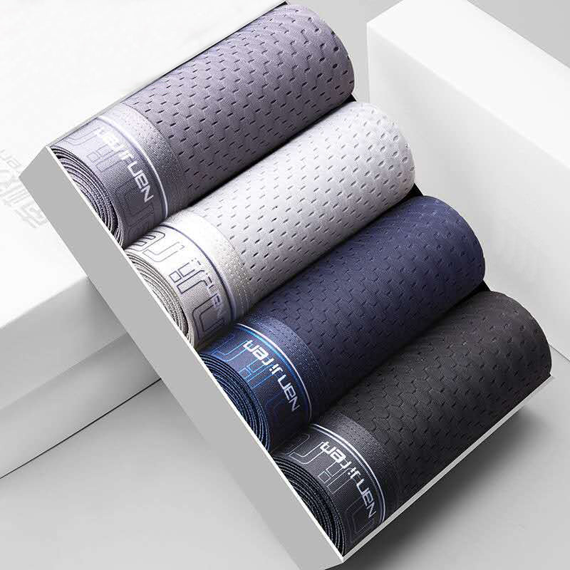 Ice Silk Mesh Boxer Shorts For Men Cool Comfortable  Sexy Slim Fit Underpants 11