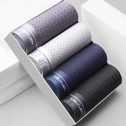 Ice Silk Mesh Boxer Shorts For Men Cool Comfortable  Sexy Slim Fit Underpants 11