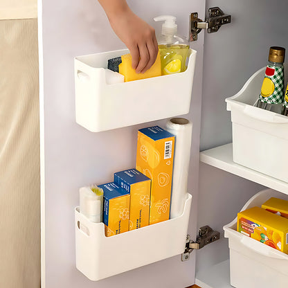 Non-Perforated Clish Film Rack & Inside Cabinet Wall Shelf, Spice Rack & Dish Drying Rack for Kitchen
