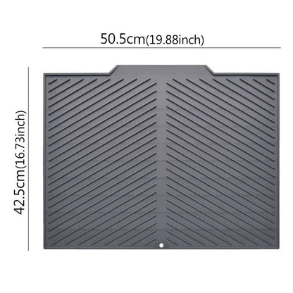 Silicone Draining Board Mat Drying Pad  Folding HeatResistant Kitchen Countertop Mat With Raised Ed 6