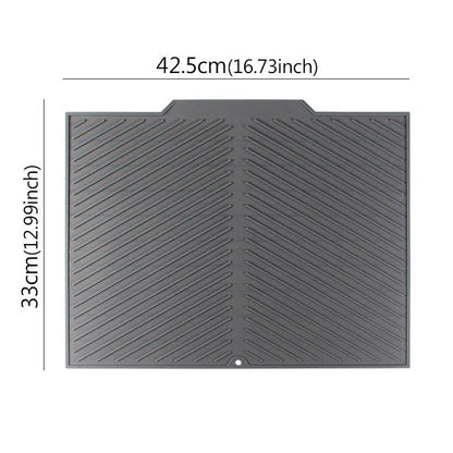 Silicone Draining Board Mat Drying Pad  Folding HeatResistant Kitchen Countertop Mat With Raised Ed 7