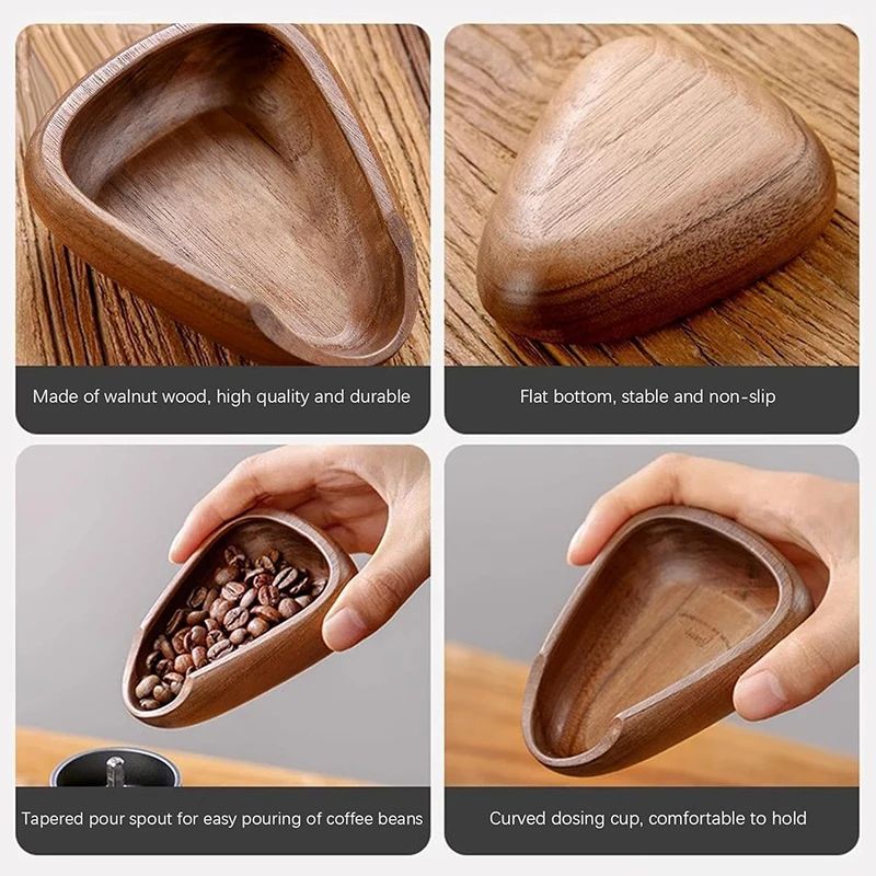 Multifunctional Wooden Coffee Bean Dosing Cup  Light Spray Bottle Barista Set Enhance Brewing Coffe 1