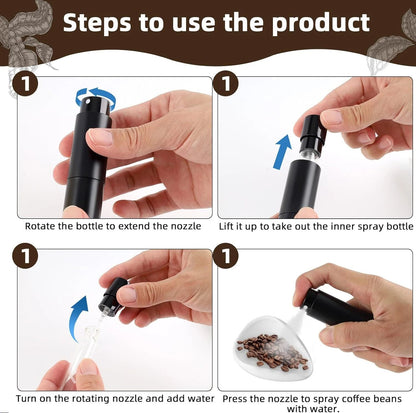Multifunctional Wooden Coffee Bean Dosing Cup  Light Spray Bottle Barista Set Enhance Brewing Coffe 4