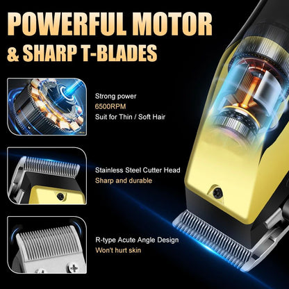 Professional ThreePiece Hair Clippers Set For Men USB Rechargeable Trimmer Ideal For Home Use Fade