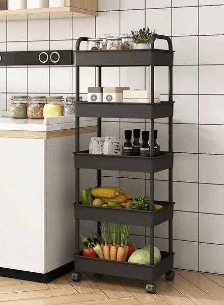 Baby snacks storage rack for kitchen and bathroom
