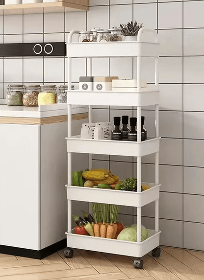 Trolley rack for bedroom storage and organization