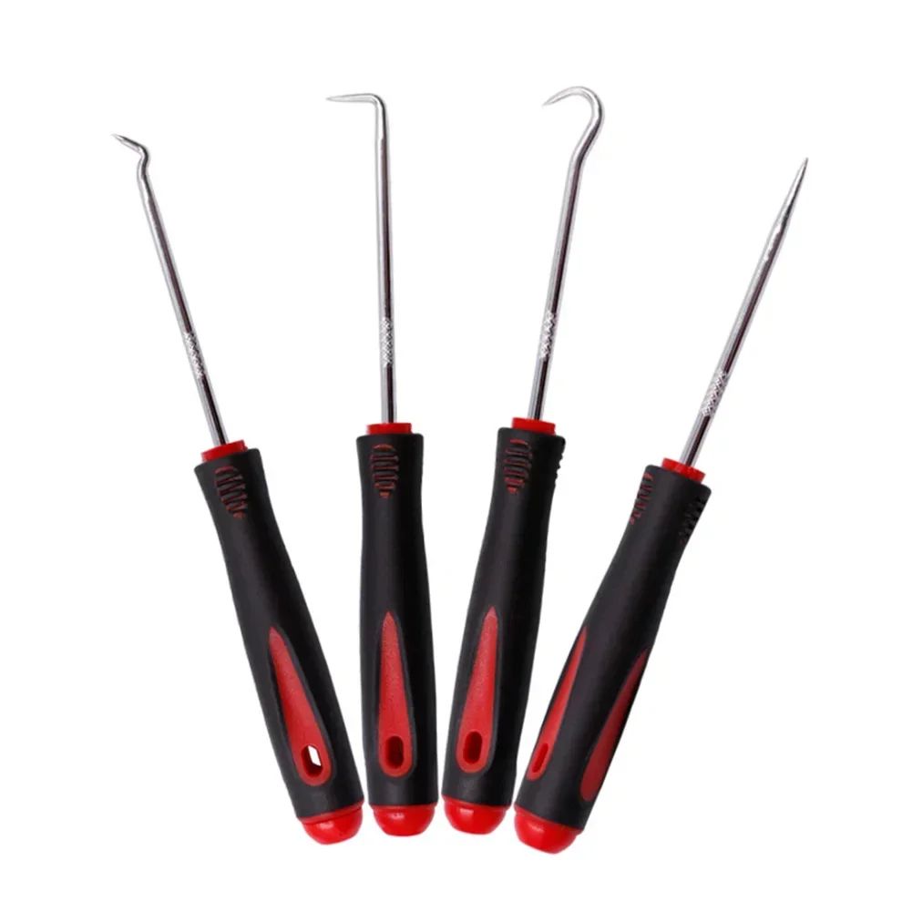 4PCS Car Pick Hook Set Oil Seal Screwdrivers ORing Puller Remover Gasket Seal Auto Repair Tools Kit 2