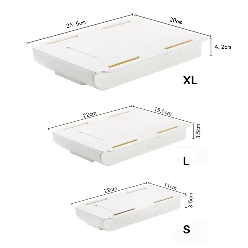 Hidden Storage Box SelfAdhesive Desk Drawer Organizer For Stationery  Cosmetics 5