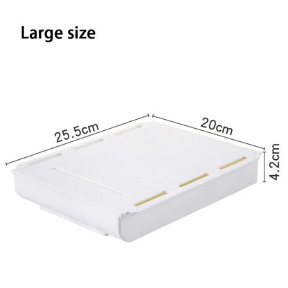 Hidden Storage Box SelfAdhesive Desk Drawer Organizer For Stationery  Cosmetics 9