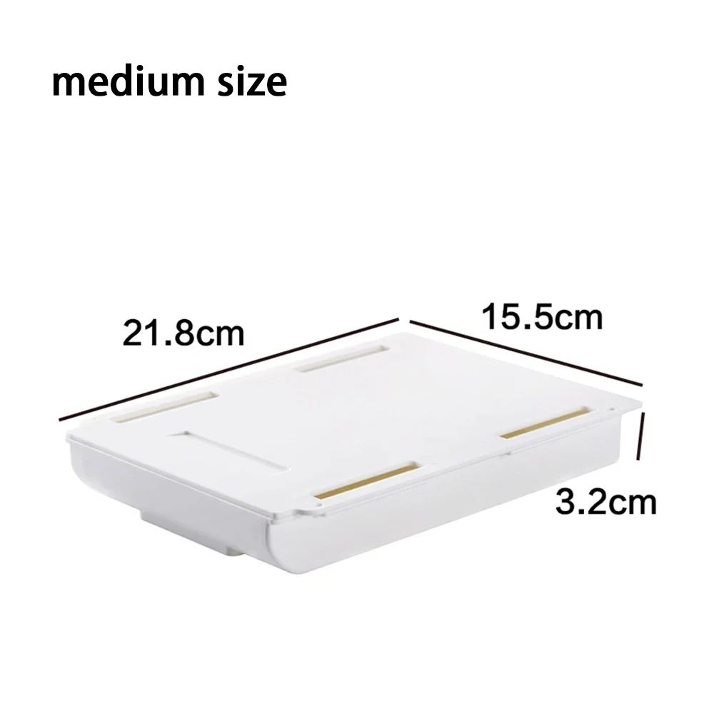 Hidden Storage Box SelfAdhesive Desk Drawer Organizer For Stationery  Cosmetics 10