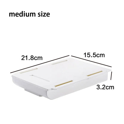 Hidden Storage Box SelfAdhesive Desk Drawer Organizer For Stationery  Cosmetics 10
