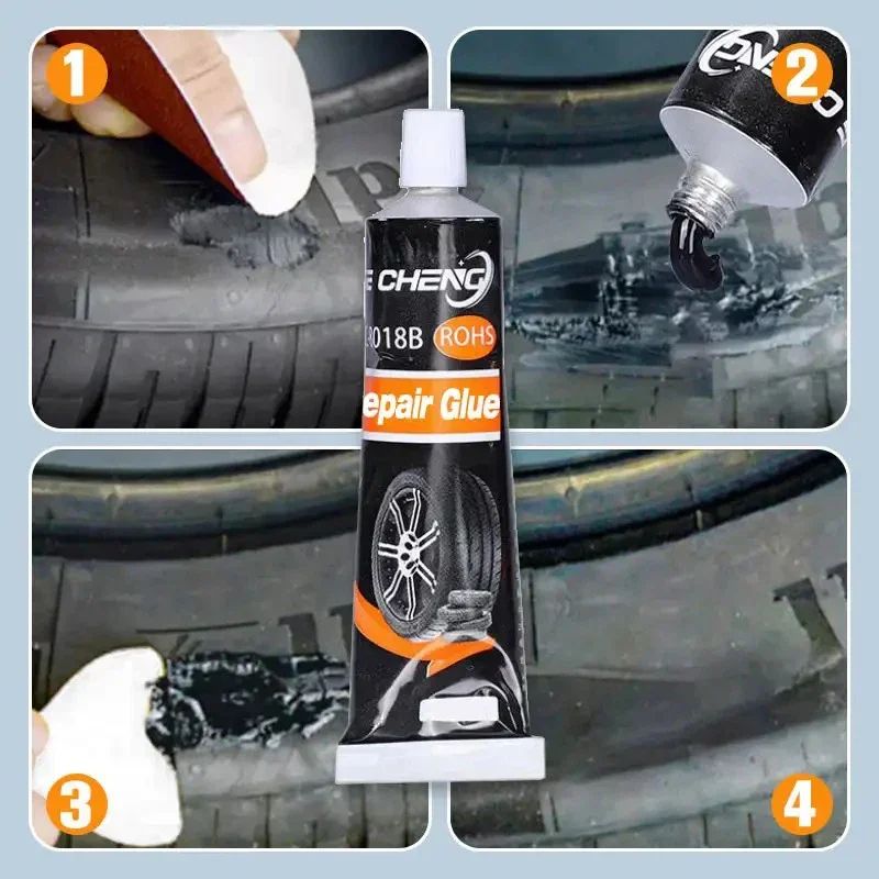HighTemperature Resistant Tire Repair Glue Waterproof Black Sealing Adhesive For Car And Motorcycle