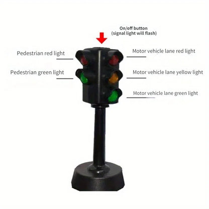 Mini Traffic Signs Road Light BlockChildren Safety Education Kids Puzzle Traffic Light Toy Kids