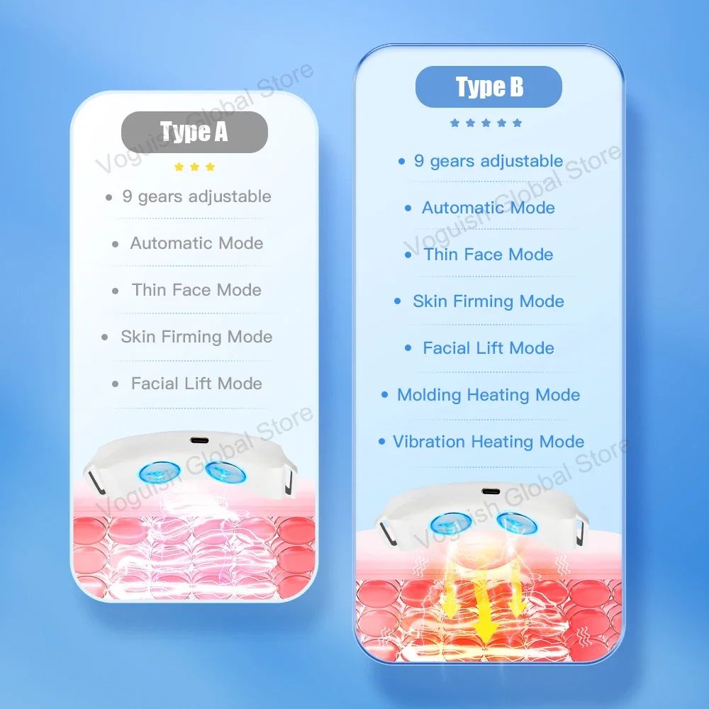 EMS Face Lifting Massager AntiWrinkle VFace Device For Double Chin Removal  Skin Firming 4
