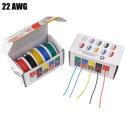 22 Gauge Flexible Silicone Wires Stranded Tinned Copper Wire For DIY Electronics 4