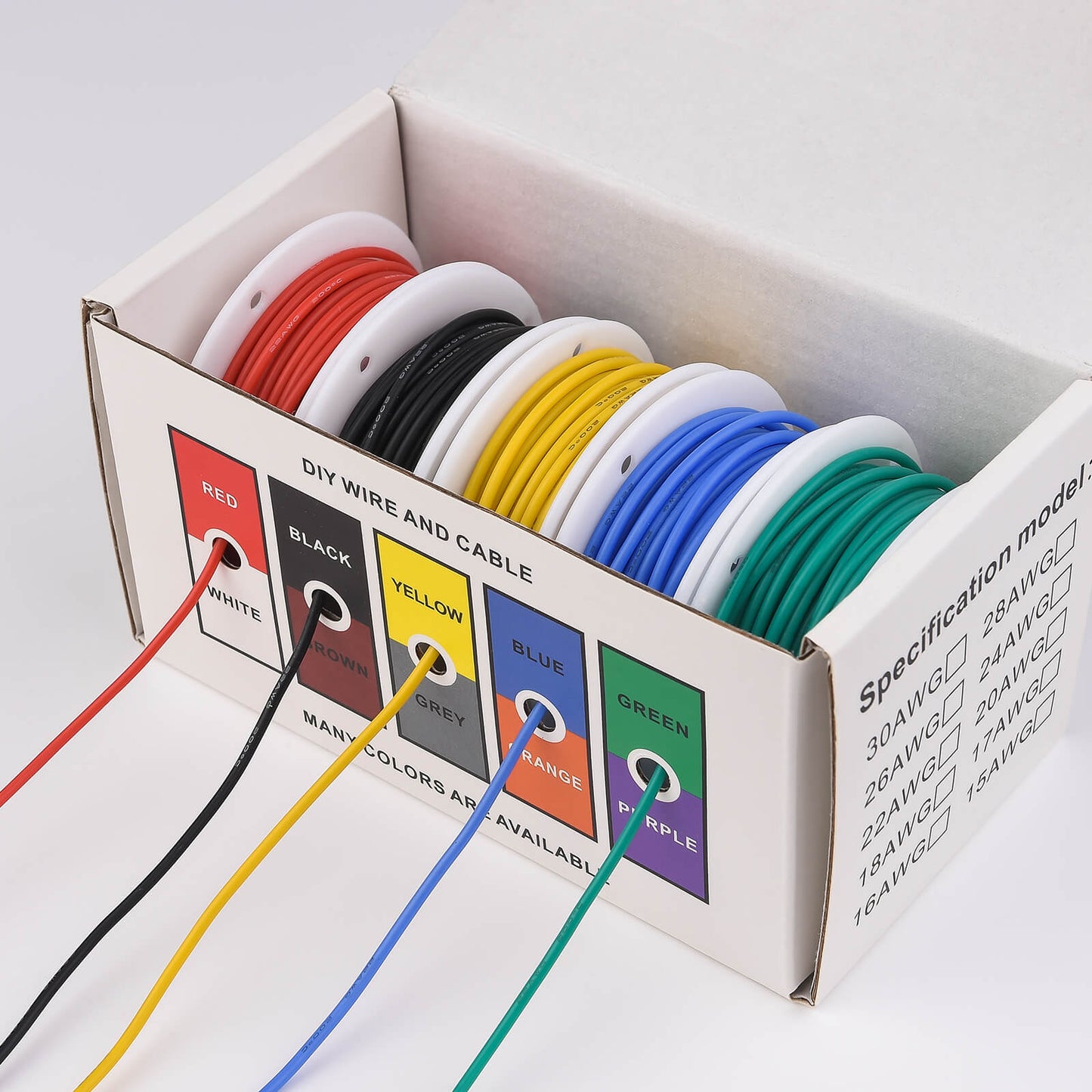22 Gauge Flexible Silicone Wires, Stranded Tinned Copper Wire for DIY Electronics