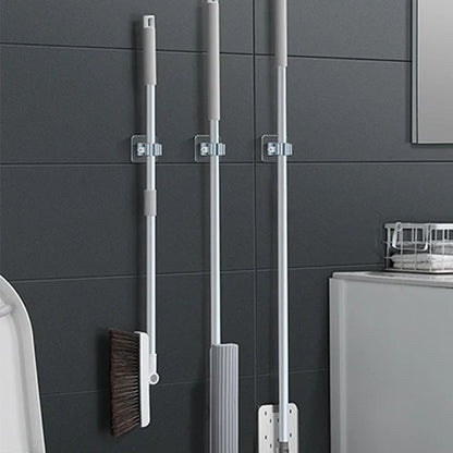 WallMounted Waterproof Mop Rack Traceless Broom Hanger  Mop Storage Rack Kitchen Bathroom Suction H 3
