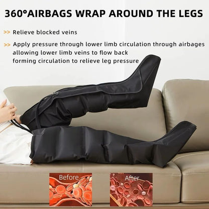 Air Pressure Leg Massager Boots Kneading  Squeeze Calf Massage With Remote Control 4