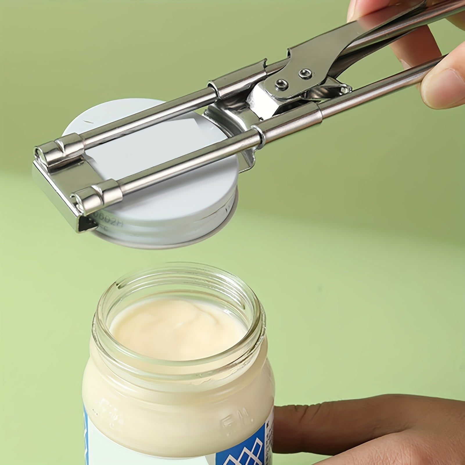 Stainless Steel Lids Off Jar Opener, Adjustable, Labor-Saving Multi-Function Bottle & Can Opener Tool