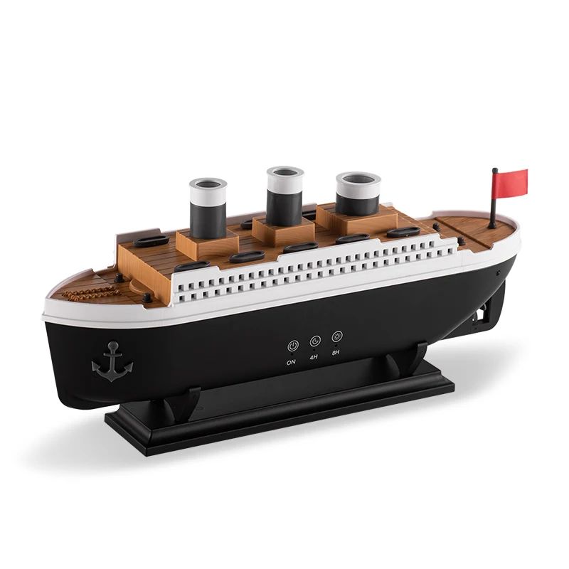Titanic Ship Model Ultrasonic Air Humidifier Jellyfish Smoke Ring Spray Diffuser Essential Oil Arom 6