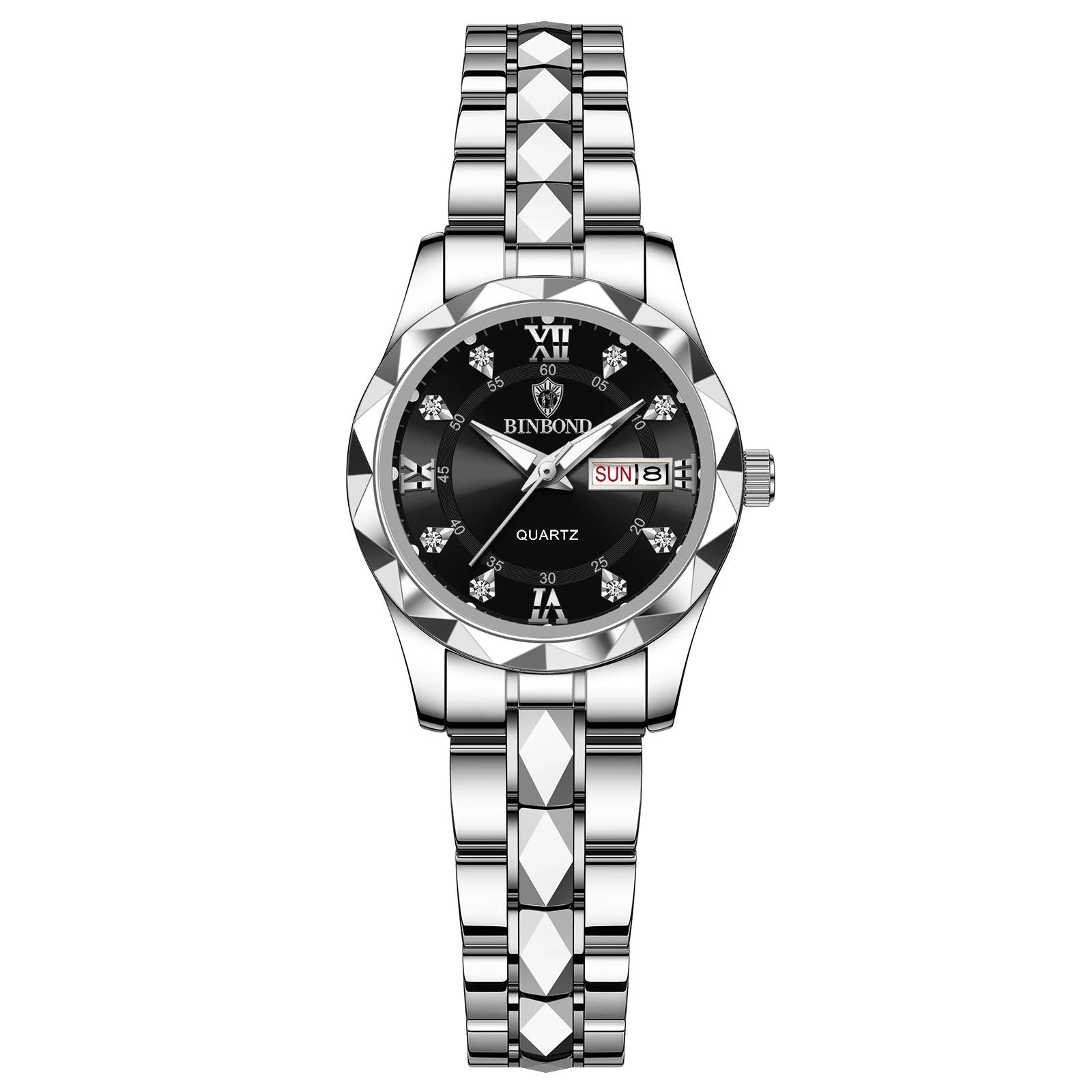 BINBOND B2521 Luxury Fashion Business Womens Quartz Watch Waterproof Week Date Sport Wristwatch 7